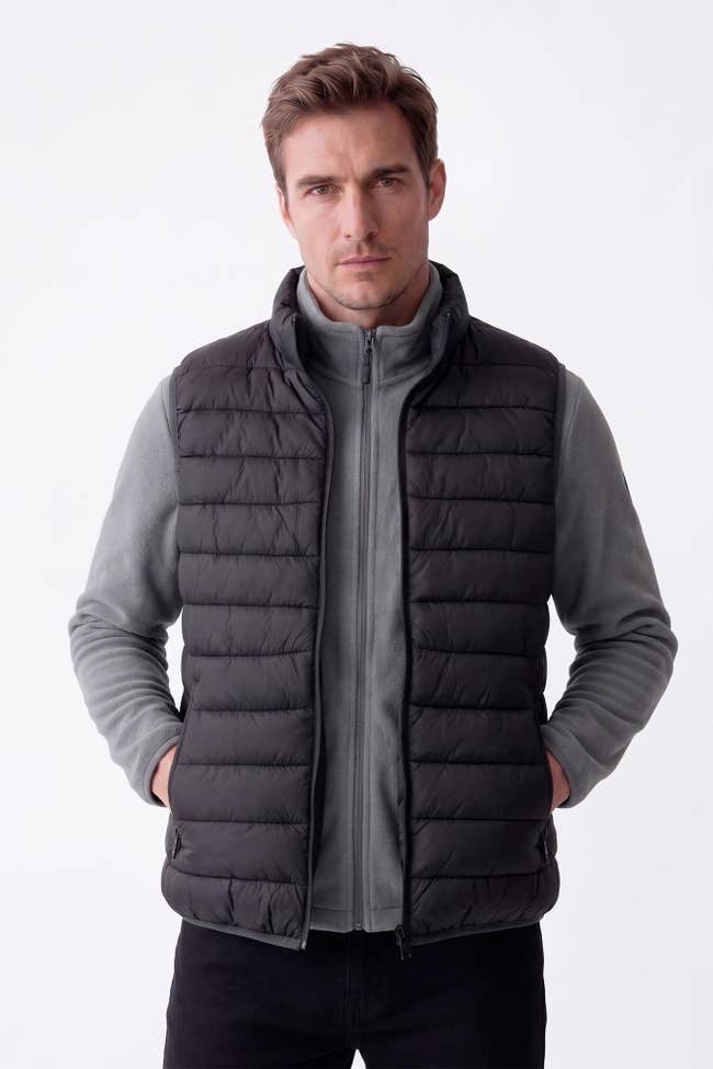 Chaleco Inflado gris oscuro