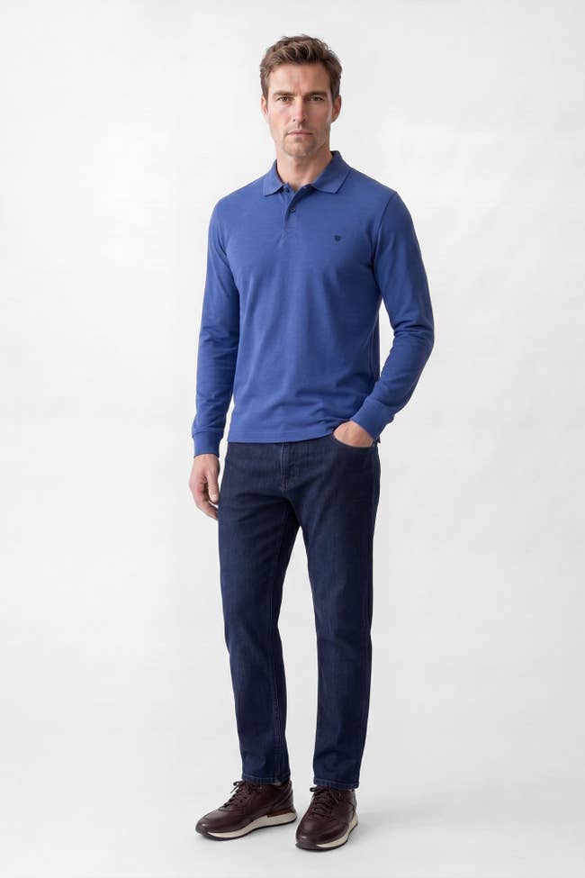 Chomba jersey lisa azul